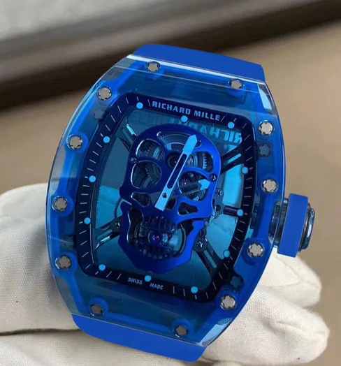 Richard Mille Replica Watch RM 52-04 Skull Tourbillon Blue Sapphire